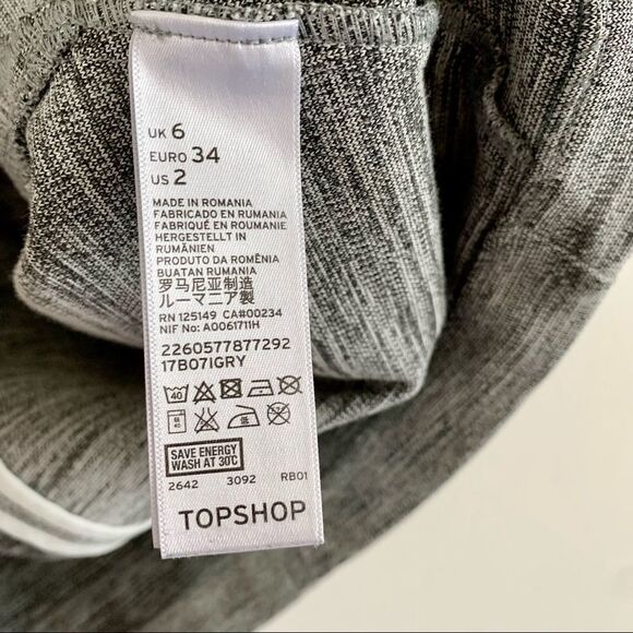 TOPSHOP Stretch Knit Grey Casual Open Blazer - Picture 6 of 12